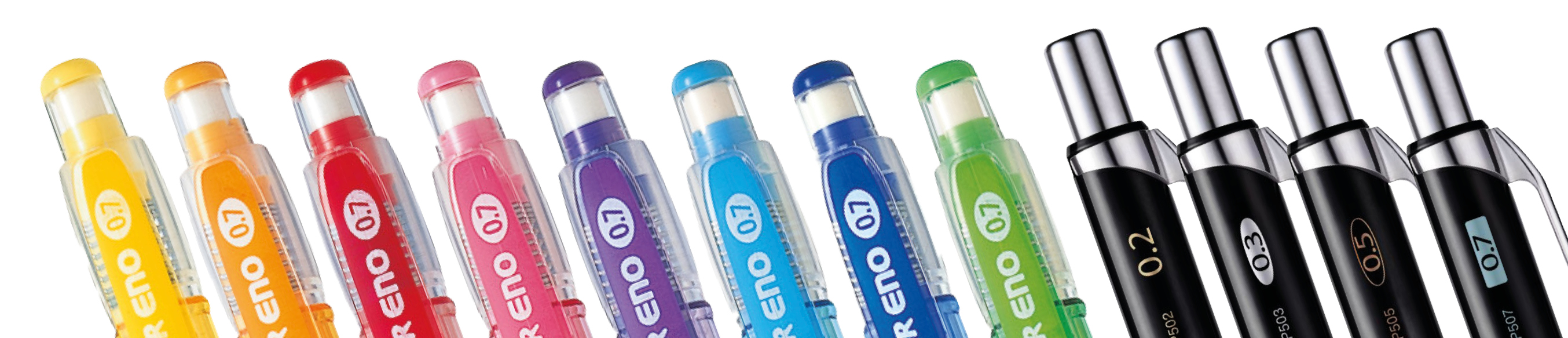 Banner Color Eno und Druckbleistifte