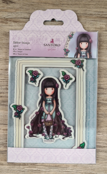 SANTORO Gorjuss Girl, Rubber Stamp, "Rosie"