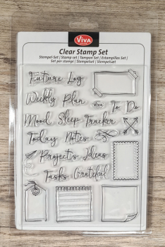 Clear stamps Silikonstempel Bujo/Kalender Notes, Tracker & Co. 14 x 18 cm