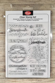 Clear stamps Silikonstempel Wortspielereien 14 x 18 cm