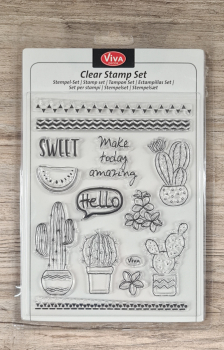 Clear stamps Silikonstempel Kaktus 14 x 18 cm
