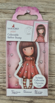 SANTORO Gorjuss Girl, Mini Rubber Stamp, Nr.51, " Little Love"