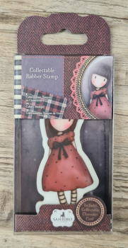 SANTORO Gorjuss Girl, Mini Rubber Stamp, Nr.15, " The black star"