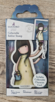 SANTORO Gorjuss Girl, Mini Rubber Stamp, Nr.46, " Rainbow Dreams"