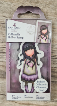 SANTORO Gorjuss Girl, Mini Rubber Stamp, Nr.50, " Jar of hearts"