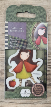 SANTORO Gorjuss Girl, Mini Rubber Stamp, Nr.14, " Little Red"
