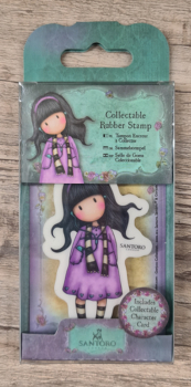 SANTORO Gorjuss Girl, Mini Rubber Stamp, Nr.23, " Little Song"