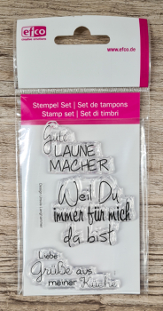 Stempel Clear, Gute Laune Macher, A7 / 74 x 105 mm, 3 - teilig, transparent