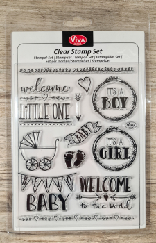 Clear stamps Silikonstempel Hello Baby 14 x 18 cm