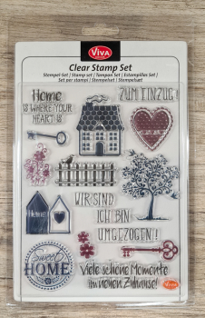 Clear stamps Silikonstempel Sweet Home 14 x 18 cm