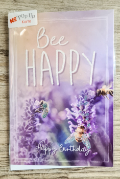 Pop-Up-Karte - "Bee HAPPY - Happy Birthday" (KE)