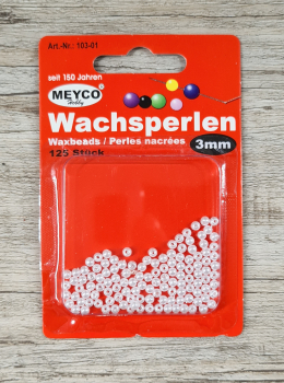 Meyco Wachsperlen 3mm - verschiedene Farben
