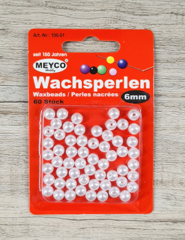 Meyco Wachsperlen 6mm - verschiedene Farben