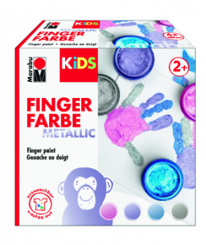 Marabu KiDS Fingerfarbe Set „Metallic“ 4 X 100 ML