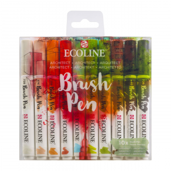 ECOLINE Brushpen - 10er Set - Architekt