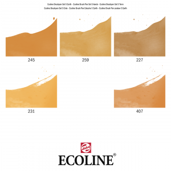 ECOLINE Brushpen - 5er Sets "Erde"