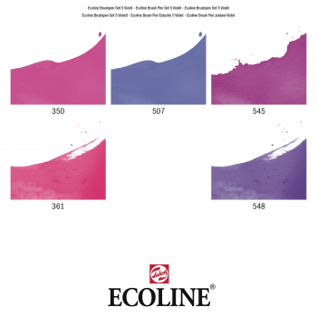 ECOLINE Brushpen - 5er Sets "Violett"