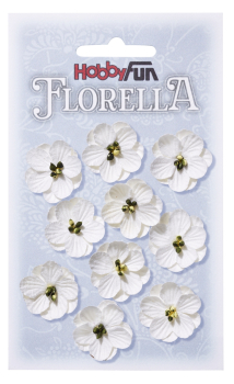 HobbyFun - FLORELLA Blüten 2,5cm (verschiedene Farben)