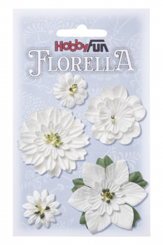 HobbyFun - FLORELLA Blüten 2 - 5cm (verschiedene Farben)