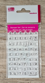 Stempel Clear, Alphabet Klein¸buchstaben, A7 / 74 x 105 mm, 55 - teilig, transparent