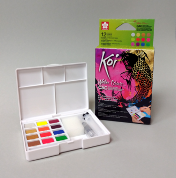 Sakura Koi Aquarell Pocket Field mit 12 Neon und Metallicfarben