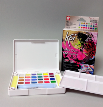 Sakura Koi Aquarell Pocket Field mit 24 Neon und Metallicfarben - Kopie
