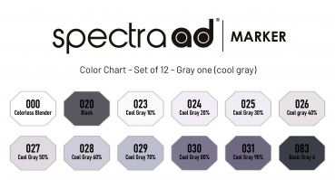 Spectra ad - COOL GRAYS/ KALTES GRAU Set (12er)