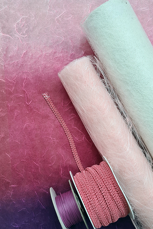 K2 - Borde (Rosa), Tüll (Zartrosa + Mint)