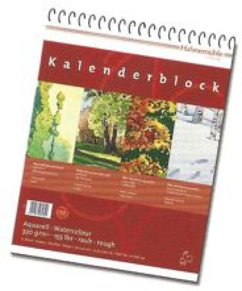 Aquarell - Kalenderblock 330g/qm DIN A 3