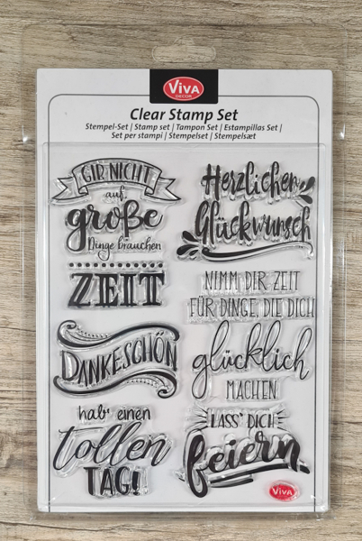 Clear stamps Silikonstempel Lettering deutsch 14 x 18 cm