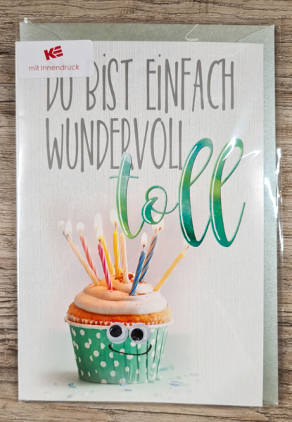 Karte - "Du bist einfach wundervoll toll - Glückwunsch zum Geburtstag" (KE)