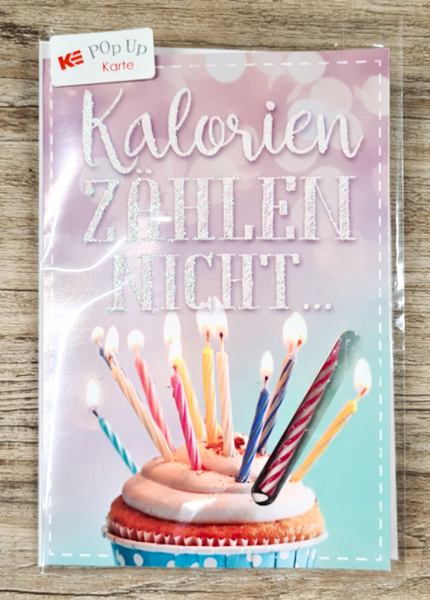 Pop-Up-Karte - "Kalorien zählen nicht" (KE)