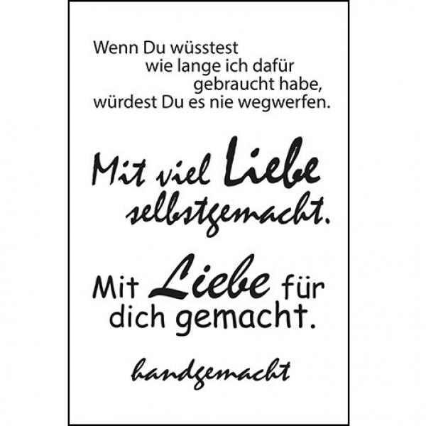 Stempel Clear, Wenn Du wüsstest, A7 / 74 x 105 mm, 4 - teilig, transparent