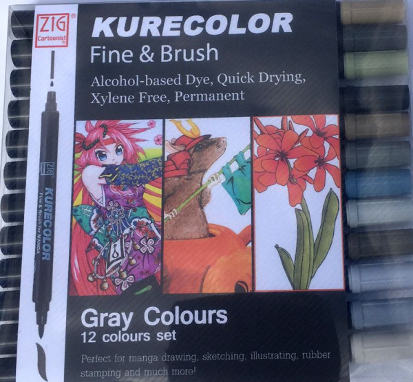 Kurecolor Set 12 Stifte Gray Colours