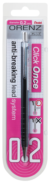 Orenz Druckbleistift Verpackung schwarzes Gehäuse