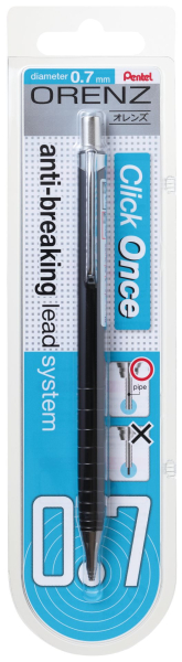 Orenz Druckbleistift Verpackung schwarzes Gehäuse