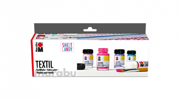Marabu Textil Trend-Set „Sweet Candy“ (4 x 15 ml)