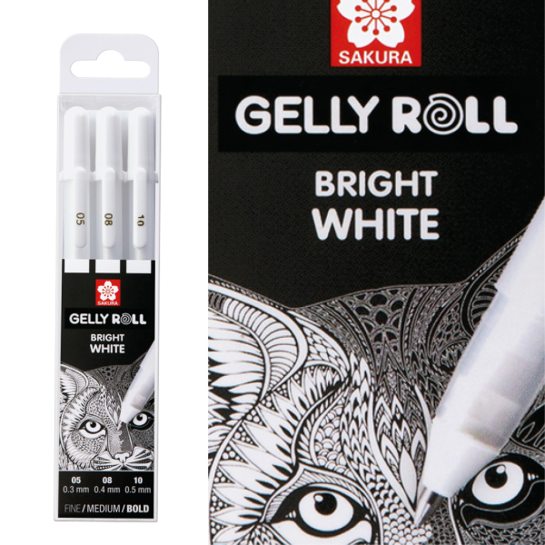 Gelly Roll weiß Set