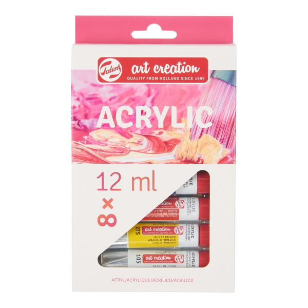 Acrylfarbe 8er Set, Mehrfarbig