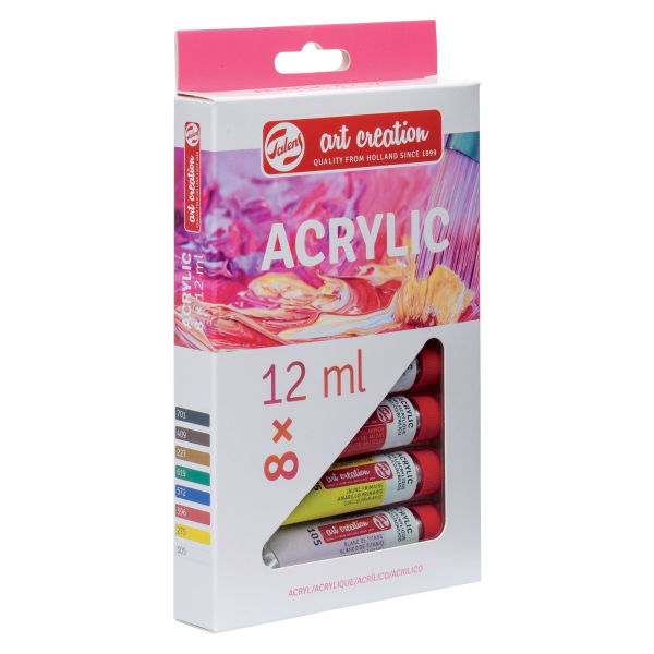 Acrylfarbe 8er Set, Mehrfarbig