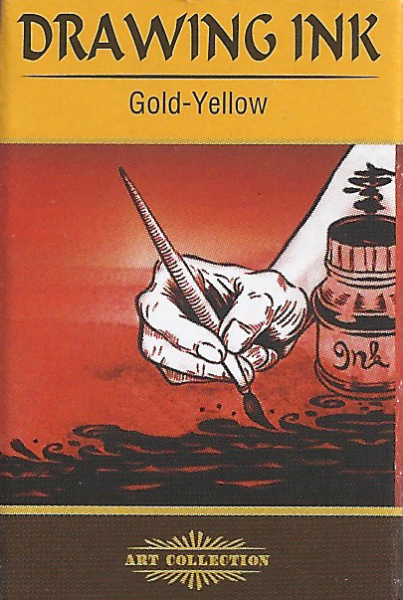 Künstler-Zeichentusche 20g goldgelb