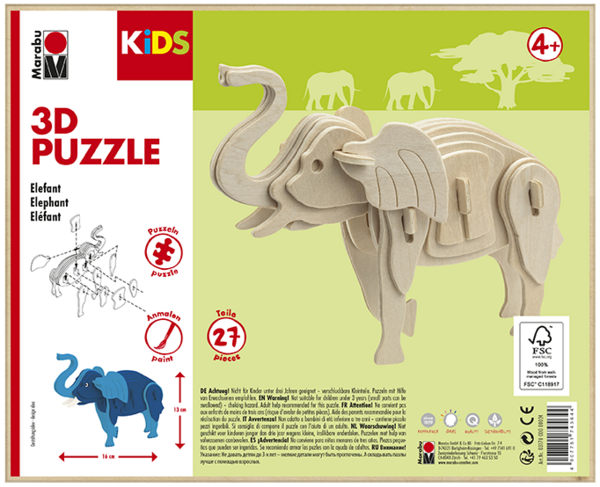 Marabu KiDS 3D Puzzle Elephant