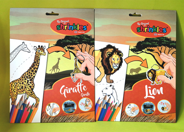Schrumpffolien Set - Giraffe & Löwe