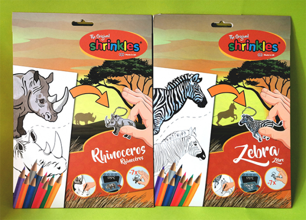 Schrumpffolien Set - Nashorn & Zebra