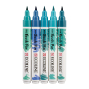ECOLINE Brushpen - 5er Sets "Grünblau"